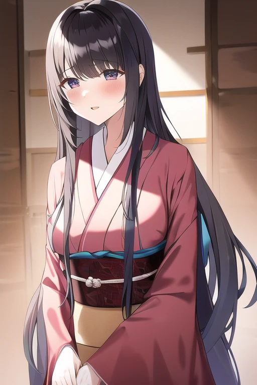 [NovelAI] длинные волосы женщина Шедевр кимоно [Иллюстрация]